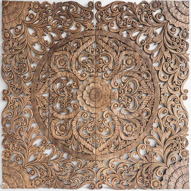 Square Wood Wall Panel - 5 Finish Options | Premium Mango Wood