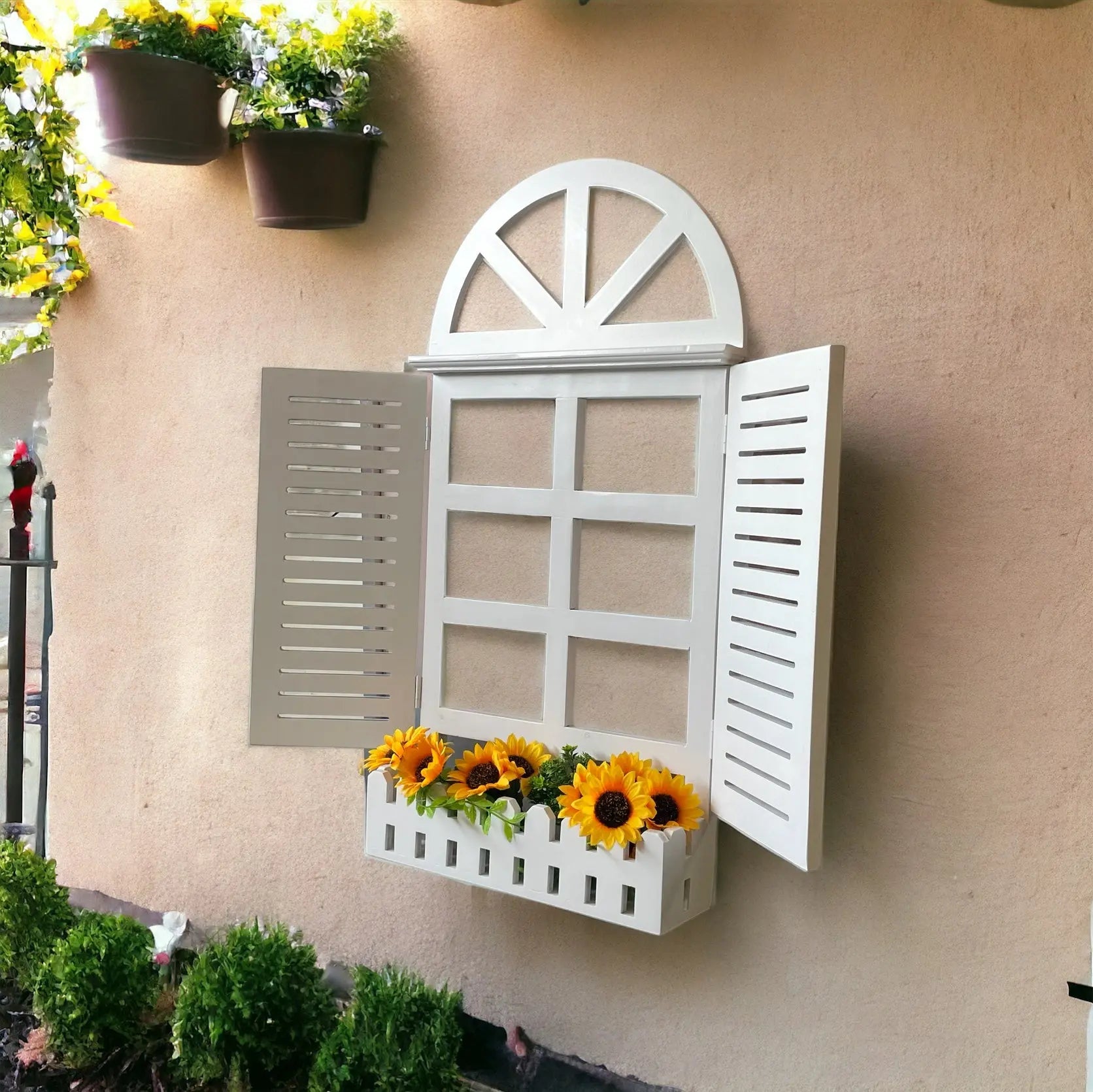 Fake Window Wall Decor Wall Planter  balcony wall decor​ handmade wall decor​ jlhomedecor2021.myshopify.com