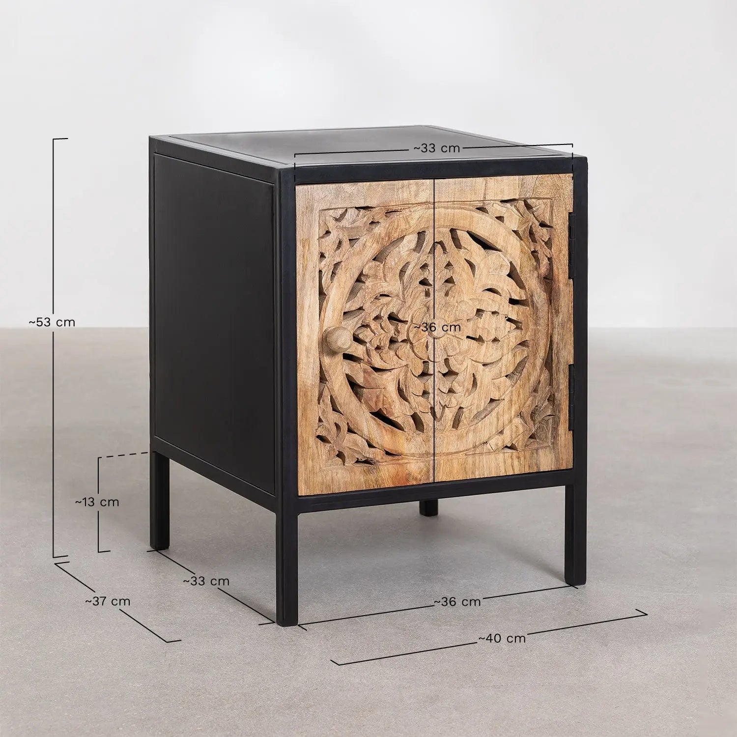 Mango Wood Bedside Table Bedside Table  artisan craftsmanship jlhomedecor2021.myshopify.com