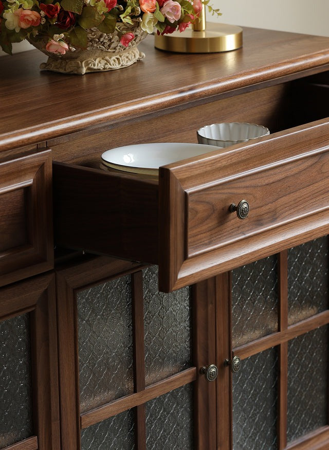 SOLID BLACK WALNUT SIDEBOARDS, MODERN AMERICAN WALNUT SIDEBOARD