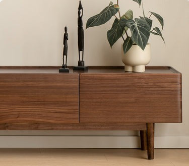 Real Wood Tv Stand Walnut Finish , Real Wood Media Console