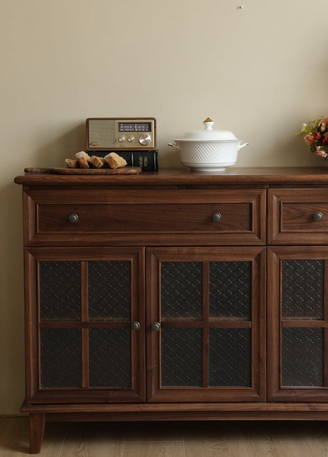 SOLID BLACK WALNUT SIDEBOARDS, MODERN AMERICAN WALNUT SIDEBOARD