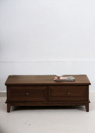 farmhouse coffee tables/storage coffee table/Coffee Table 2drawers Solid Wood