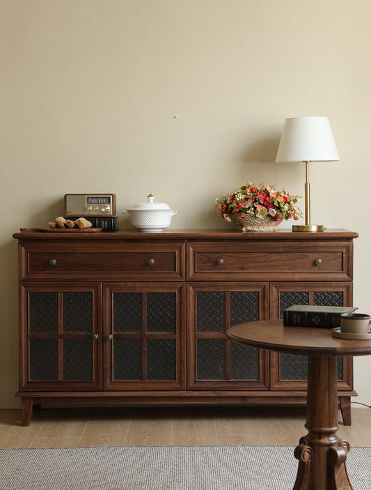 SOLID BLACK WALNUT SIDEBOARDS, MODERN AMERICAN WALNUT SIDEBOARD