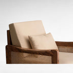 Wooden & Cane Sofa Chair |ingle sitting sofa|sofa chair|single sofa|single sofa chair|cane sofa|wooden sofa|solid wooden sofa|couch wooden,