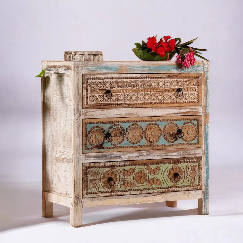 Classics Hand Carving Three-Drawer Cabinet cabinet  5 drawer dresser jlhomedecor2021.myshopify.com
