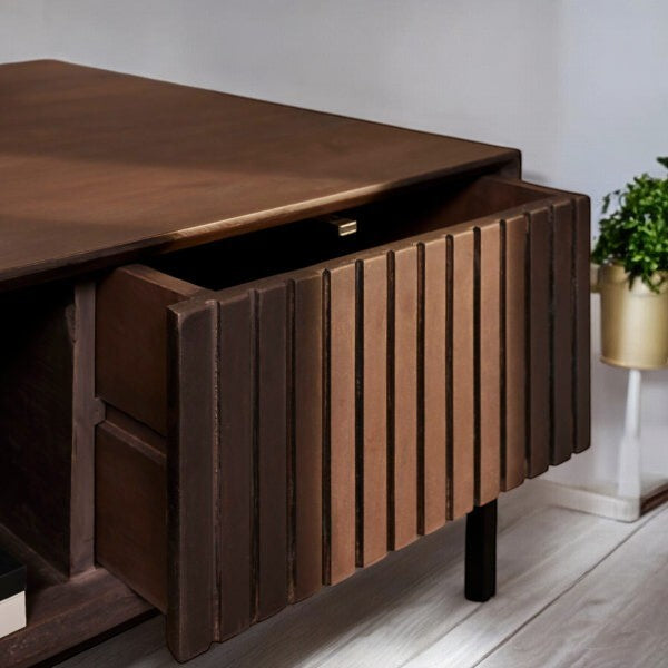 Coffee Table - Storage Coffee Table - Walnut Coffee Table Solid Wood