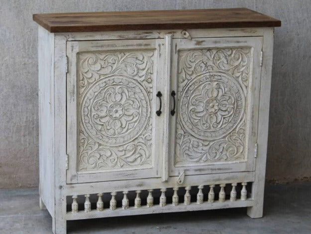 "Modern shoe cabinet with a slim design for small spaces."
