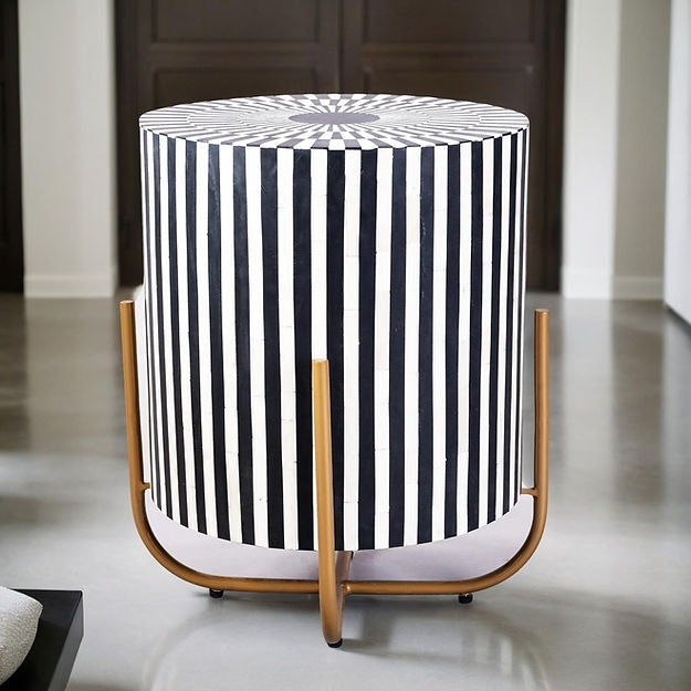"Elegant end tables for living room with modern design."
