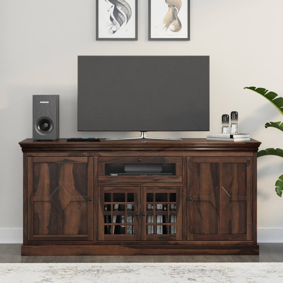 SOLID WOOD TV STAND