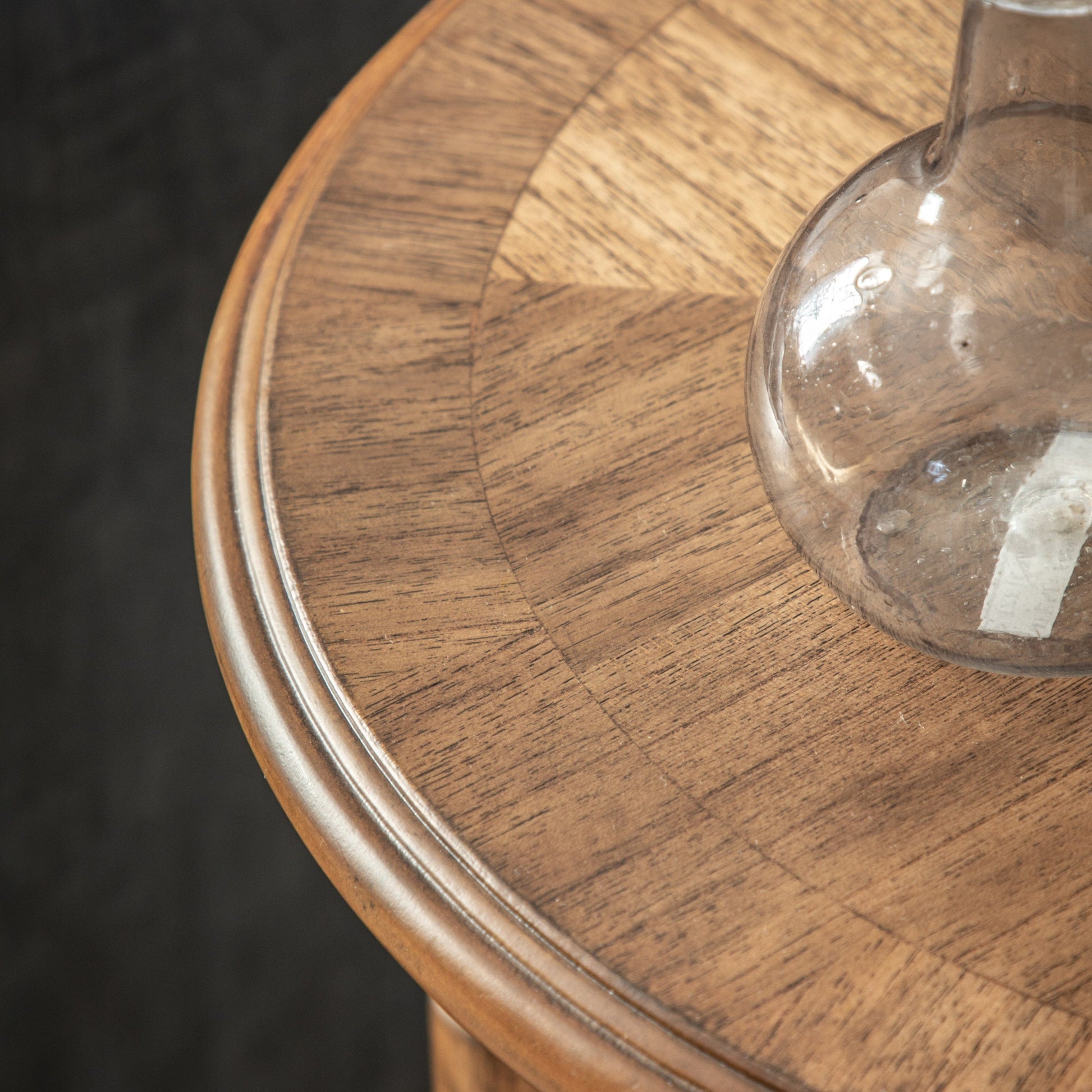 Handmade Handcrafted Round Mango Wood Side Table - for bedroom/living room/dinning room.