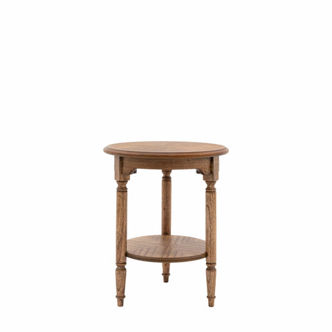 Handmade Handcrafted Round Mango Wood Side Table - for bedroom/living room/dinning room.
