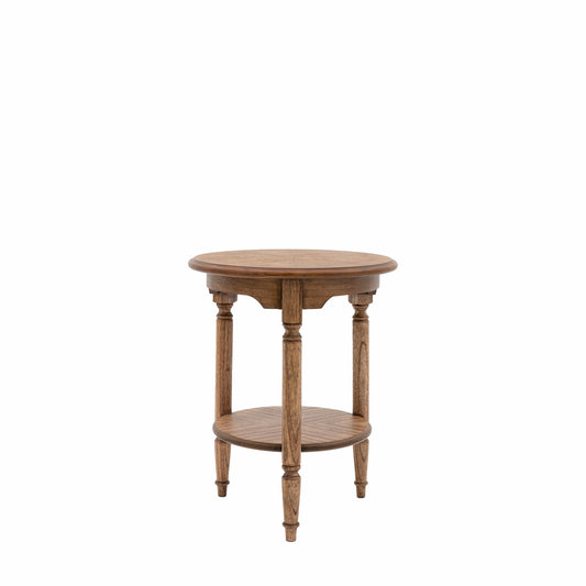 Handmade Handcrafted Round Mango Wood Side Table - for bedroom/living room/dinning room.