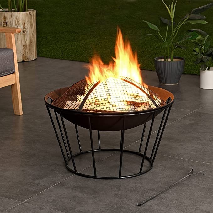 Heavy-Duty Metal Fire Pit