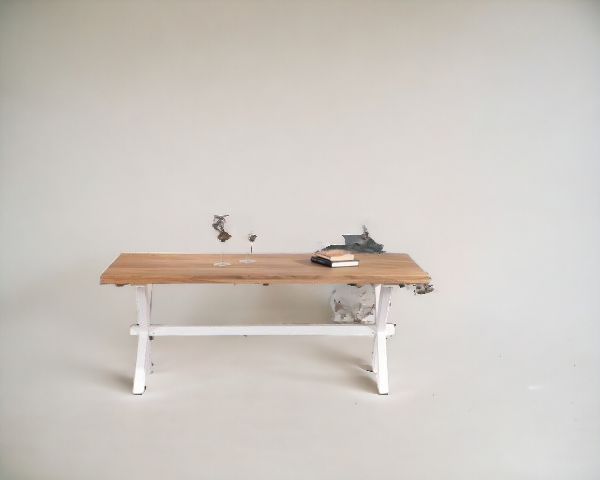 Coffee Table Solid Wood Cross Leg