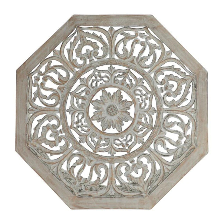 Indian Handmade wood carving Coffee Table / Centre Table - Handcarved conversion coffee table A Timeless Accent for Your Home 45x45x82Cms