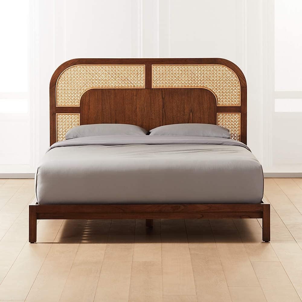Organica Bliss Rattan Bed with Storage | Modern Mango Wood Furniture