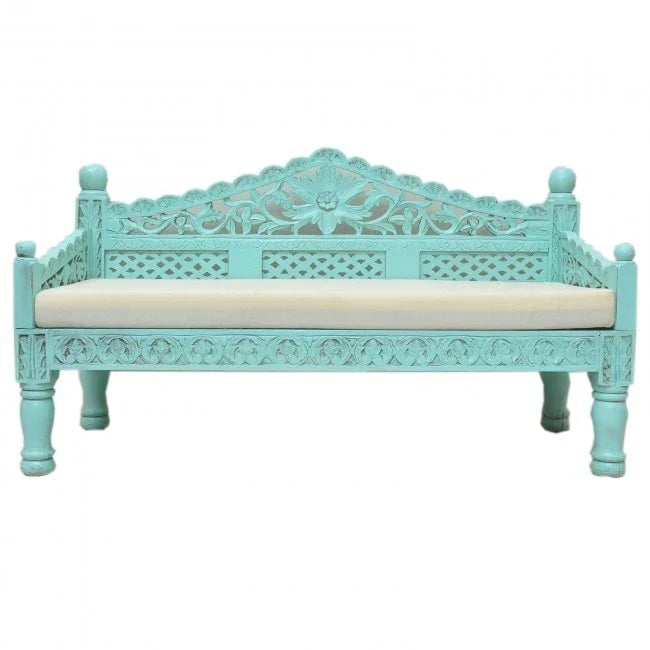 hand carved daybed, balinese daybed, turquoise daybed, jali lattice daybed, mughal garden daybed, carved daybed, indian furniture, living room daybed, patio daybed, sunroom daybed, outdoor daybed, handmade daybed, artisan made daybed, premium wood daybed, quality wood furniture, durable daybed, sturdy daybed, timeless daybed, elegant daybed, statement daybed, grand daybed, heirloom daybed, tropical daybed, bohemian daybed, eclectic daybed, vintage daybed, traditional daybed, ornate daybed, classic daybed, d