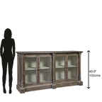 wood metal sideboard, jali sideboard, glass door sideboard, mesh door sideboard, display cabinet, distressed grey sideboard, storage sideboard, carved sideboard, vintage sideboard, accent cabinet, living room storage, dining room cabinet, hallway cabinet, entryway storage, statement sideboard, handmade sideboard, artisan made cabinet, premium wood furniture, quality furniture, durable cabinet, sturdy sideboard, timeless furniture, elegant sideboard, unique cabinet, decorative sideboard, focal piece cabinet,