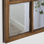 9-Panel Windowpane Wood Wall Mirror, 26 x 22 Inches