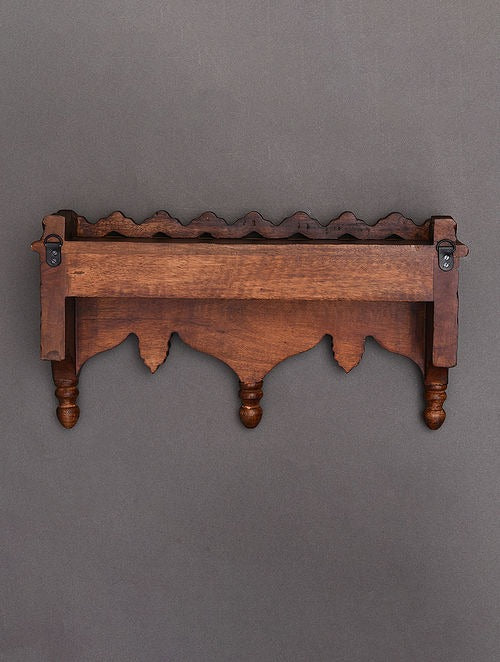 Handmade Indian Vintage Handcarved Wooden Wall Shelf || Original Hand Crafted Engraved by Artisan's of jodhpur - J.L.HOME DECOR