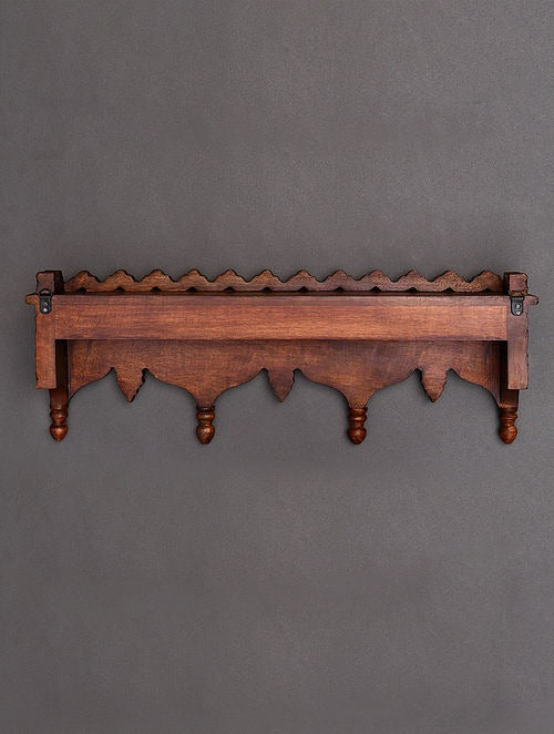 Handmade Indian Vintage Handcarved Wooden Wall Shelf || Original Hand Crafted Engraved by Artisan's of jodhpur - J.L.HOME DECOR