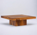Natural Wood Coffee Table/mid-century modern coffee tables/Square Coffee Table Solid Wood