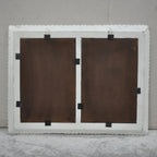 mango wood mirror, carved mirror, mehrab mirror, double arch mirror, arched mirror, white mirror, walnut mirror, rustic mirror, islamic mirror, moroccan mirror, wall mirror, statement mirror, architectural mirror, double mirror, twin arch, horizontal mirror, traditional mirror, handmade mirror, artisan mirror, premium mirror, quality mirror, durable mirror, elegant mirror, unique mirror, decorative mirror, focal piece mirror, handcrafted in india, sustainable mango wood, white finish, walnut finish, rustic 