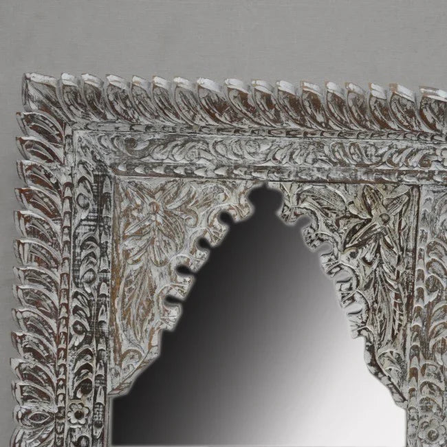 mango wood mirror, carved mirror, mehrab mirror, double arch mirror, arched mirror, white mirror, walnut mirror, rustic mirror, islamic mirror, moroccan mirror, wall mirror, statement mirror, architectural mirror, double mirror, twin arch, horizontal mirror, traditional mirror, handmade mirror, artisan mirror, premium mirror, quality mirror, durable mirror, elegant mirror, unique mirror, decorative mirror, focal piece mirror, handcrafted in india, sustainable mango wood, white finish, walnut finish, rustic 