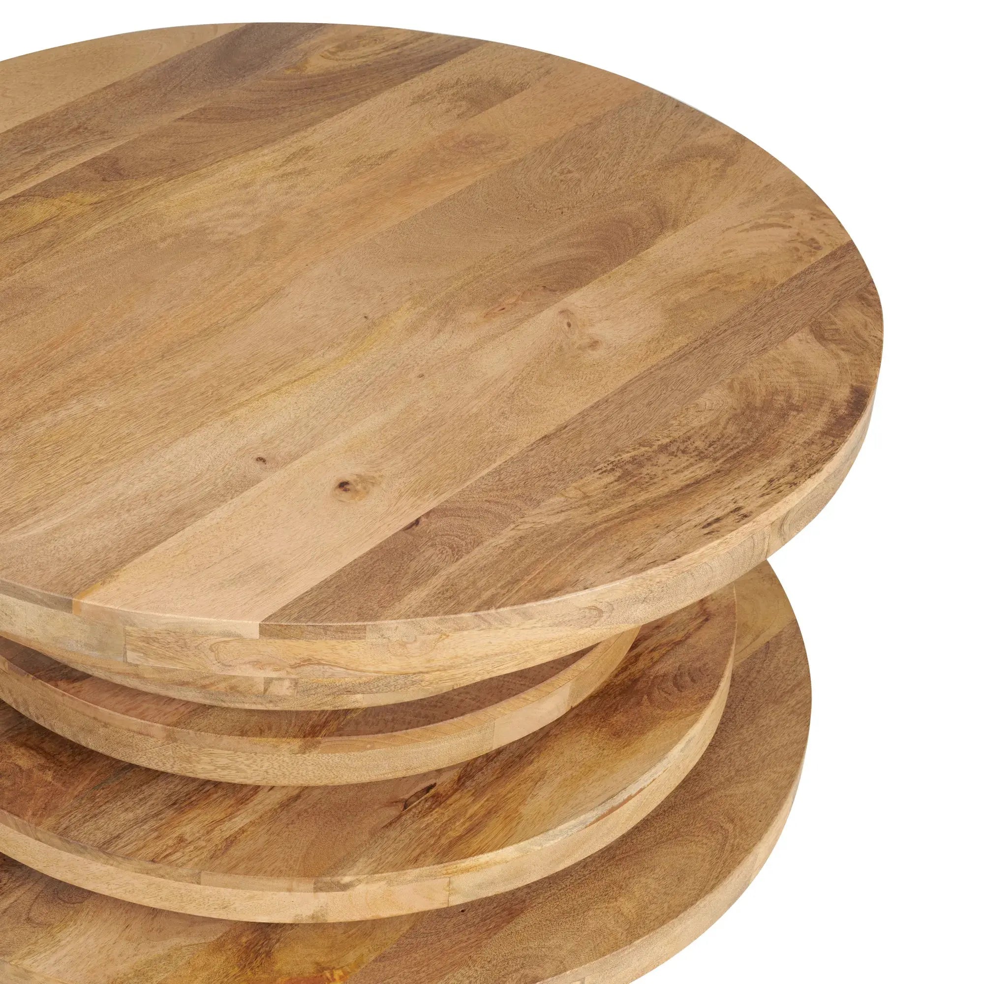 Cosby Coffee Table | Sculptural Wooden Coffee Table with Layered Ring Design, 45.7 x 96.5 x 96.5 cm Coffee Tables  60cm center table jlhomedecor2021.myshopify.com