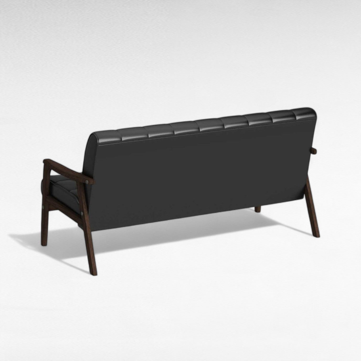 Wooden Black Leather Sofa |black couch sofa|black leather|black leather sofa set|black sofa set|black couch set|sofa|3 seater sofa|wooden sofa|living room sofa,