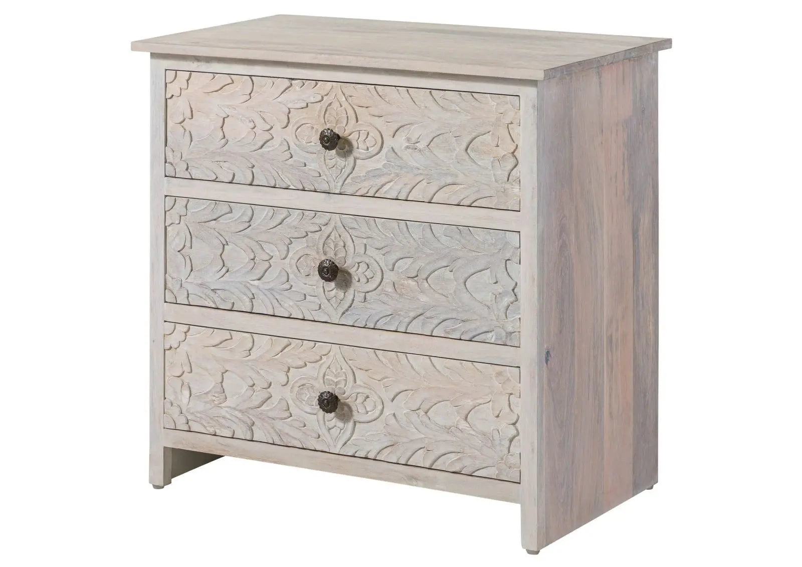 Carved Dresser Mango 80x48x78 white Dressing Table 80cm x 48cm x 78cm carved dresser jlhomedecor2021.myshopify.com