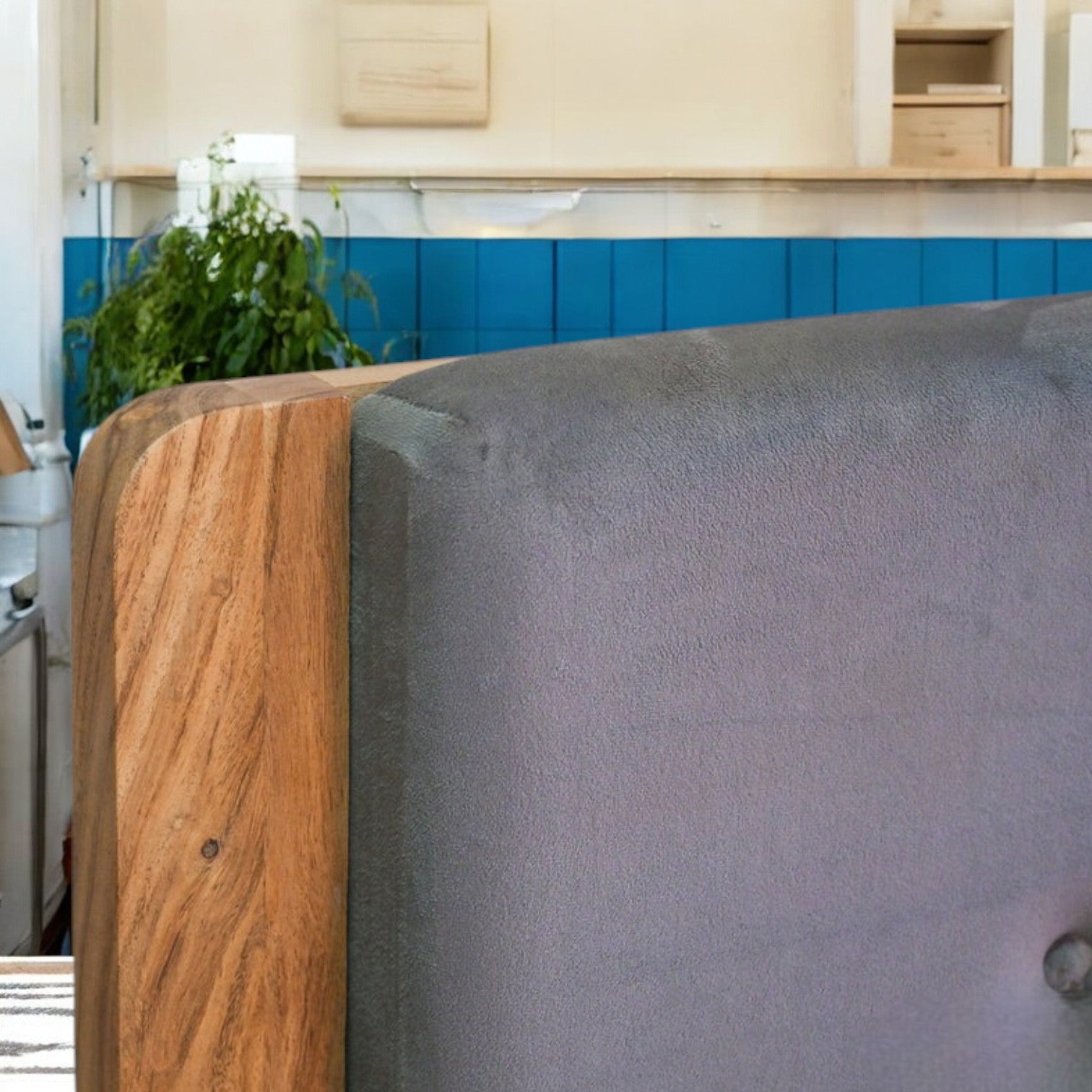 Cushioned Headboard Solid wood Bed |bed|storage bed|solid wood bed|wooden bed|king size bed|queen size bed|double bed|king bed|modern beds|bed room set,