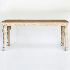 Natural Top Hand Carving Dining Table