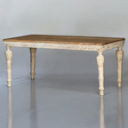 Natural Top Hand Carving Dining Table