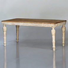 Natural Top Hand Carving Dining Table