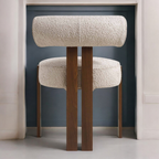 Boucle upholstery Chair | Dining chair | wooden chair | living room chairs | wooden chair design | cafe chairs | accent chairs