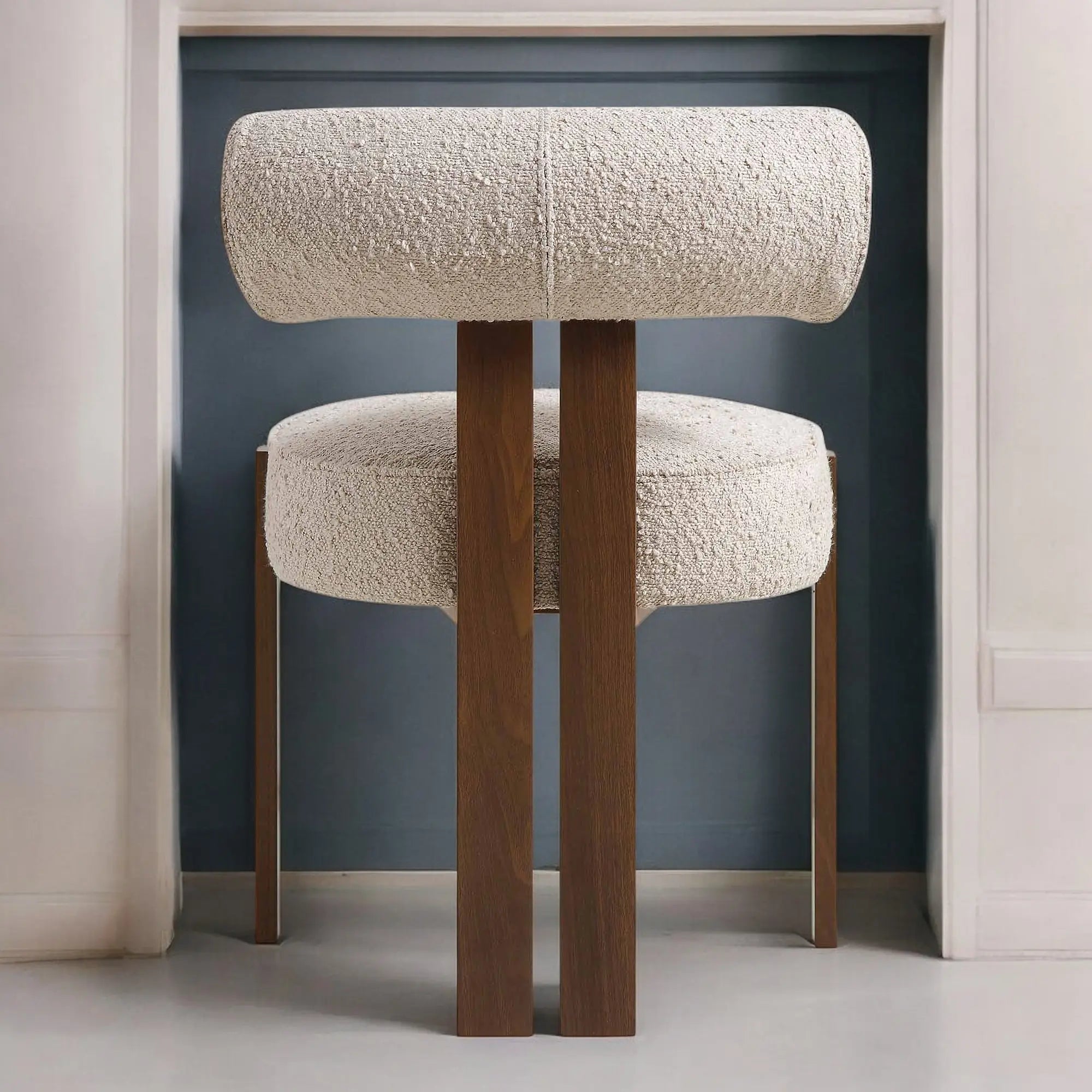 Boucle upholstery Chair - Dining chair - wooden chair Chair  4 seater dining table with chairs jlhomedecor2021.myshopify.com