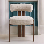 Boucle upholstery Chair | Dining chair | wooden chair | living room chairs | wooden chair design | cafe chairs | accent chairs