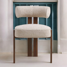 Boucle upholstery Chair | Dining chair | wooden chair | living room chairs | wooden chair design | cafe chairs | accent chairs