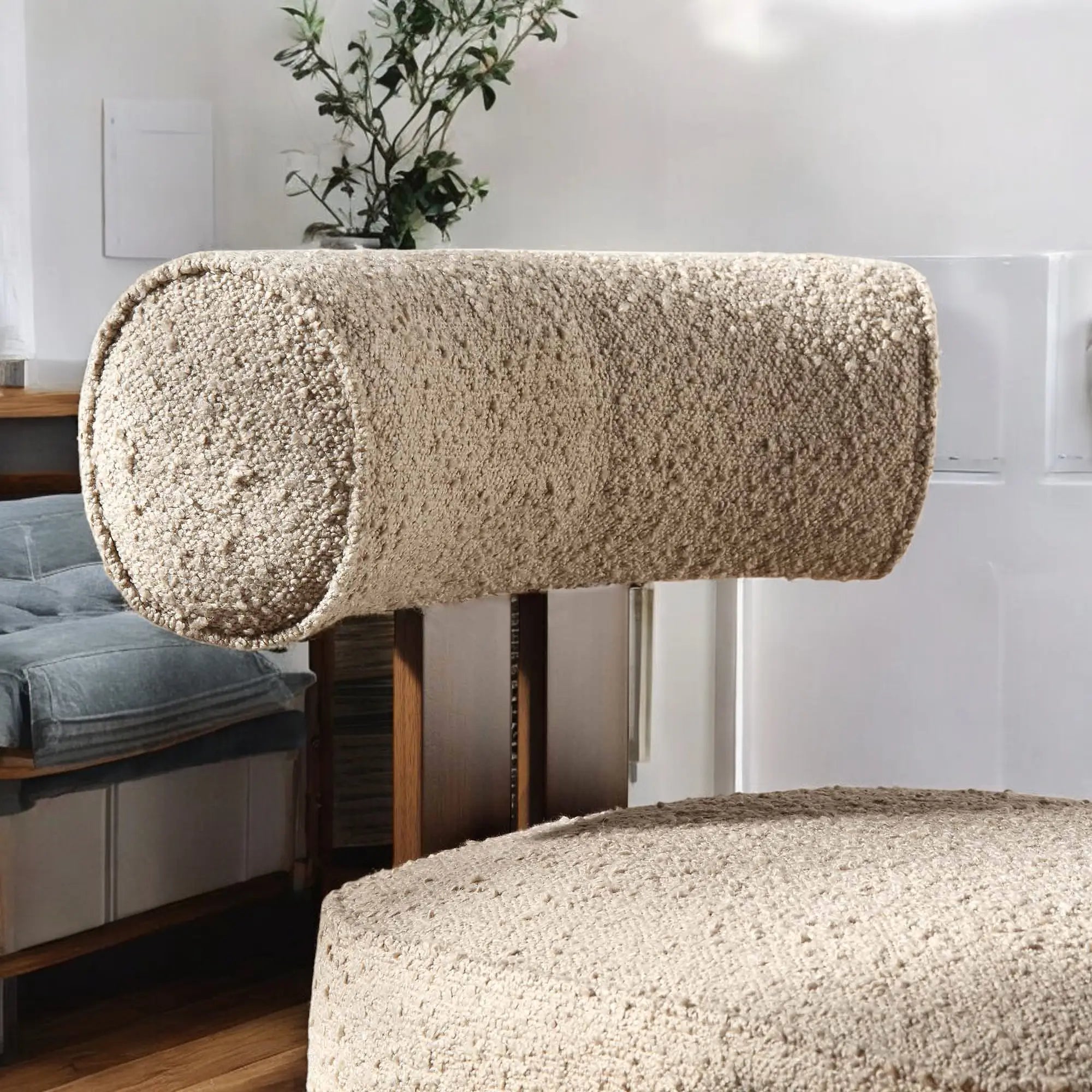 Boucle upholstery Chair - Dining chair - wooden chair Chair  4 seater dining table with chairs jlhomedecor2021.myshopify.com