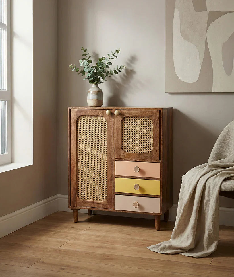 Erato rattan mini wardrobe