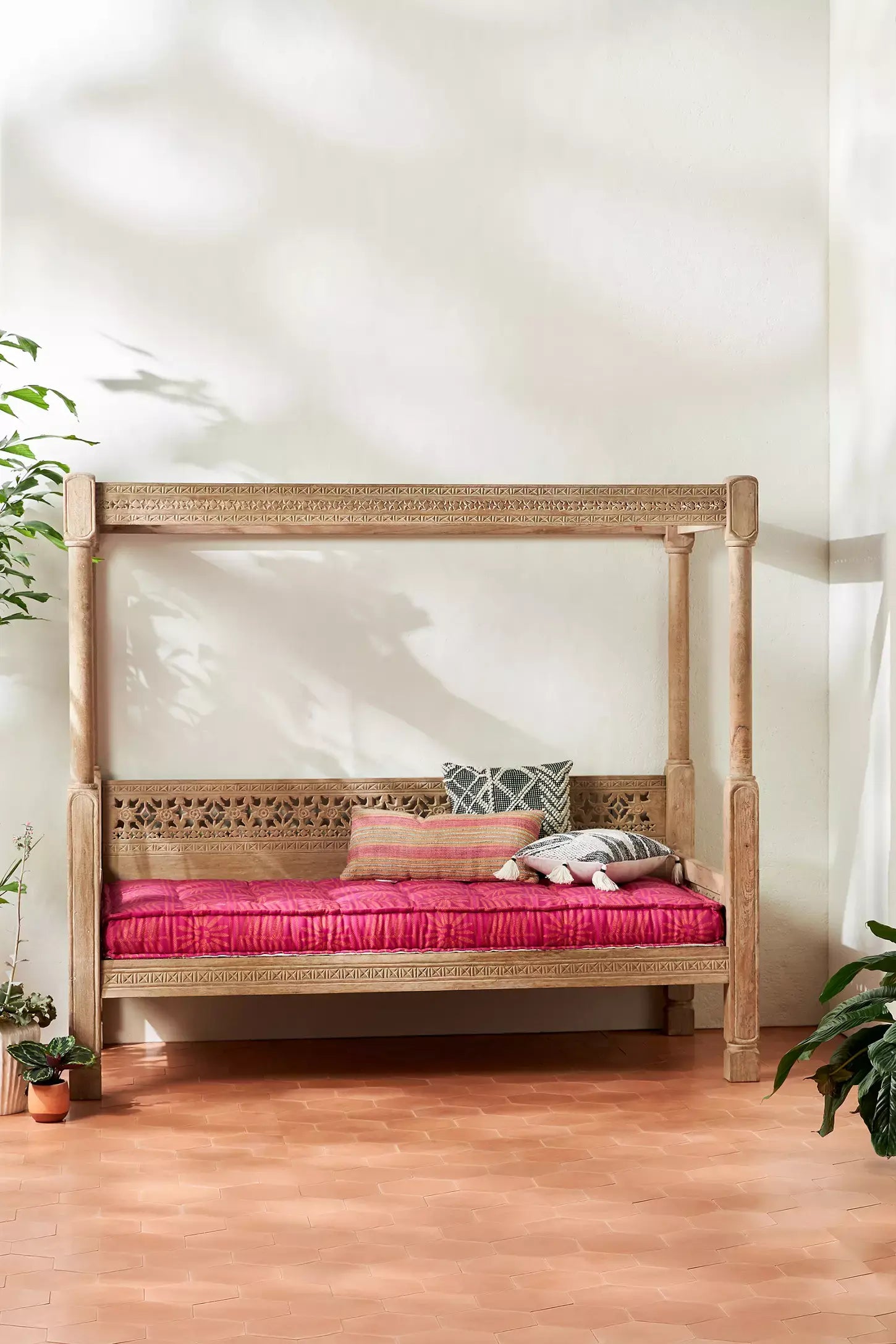 Ezana Hand Carved Day Bed Solid Wood Day Bed  Antique Carved Furniture jlhomedecor2021.myshopify.com