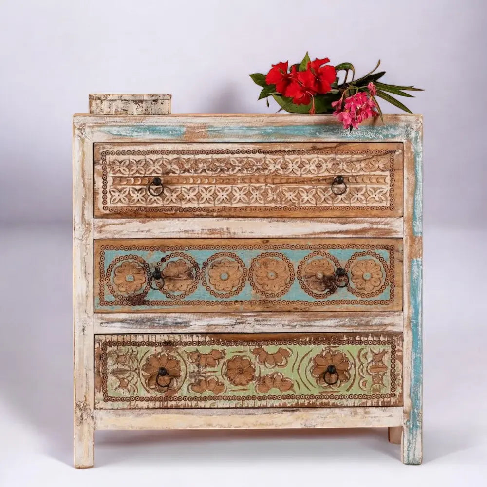 Classics Hand Carving Three-Drawer Cabinet cabinet  5 drawer dresser jlhomedecor2021.myshopify.com
