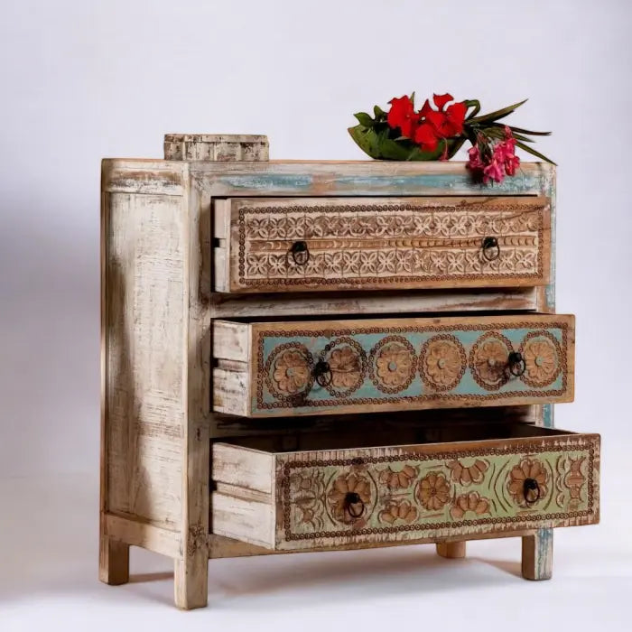 Classics Hand Carving Three-Drawer Cabinet cabinet  5 drawer dresser jlhomedecor2021.myshopify.com