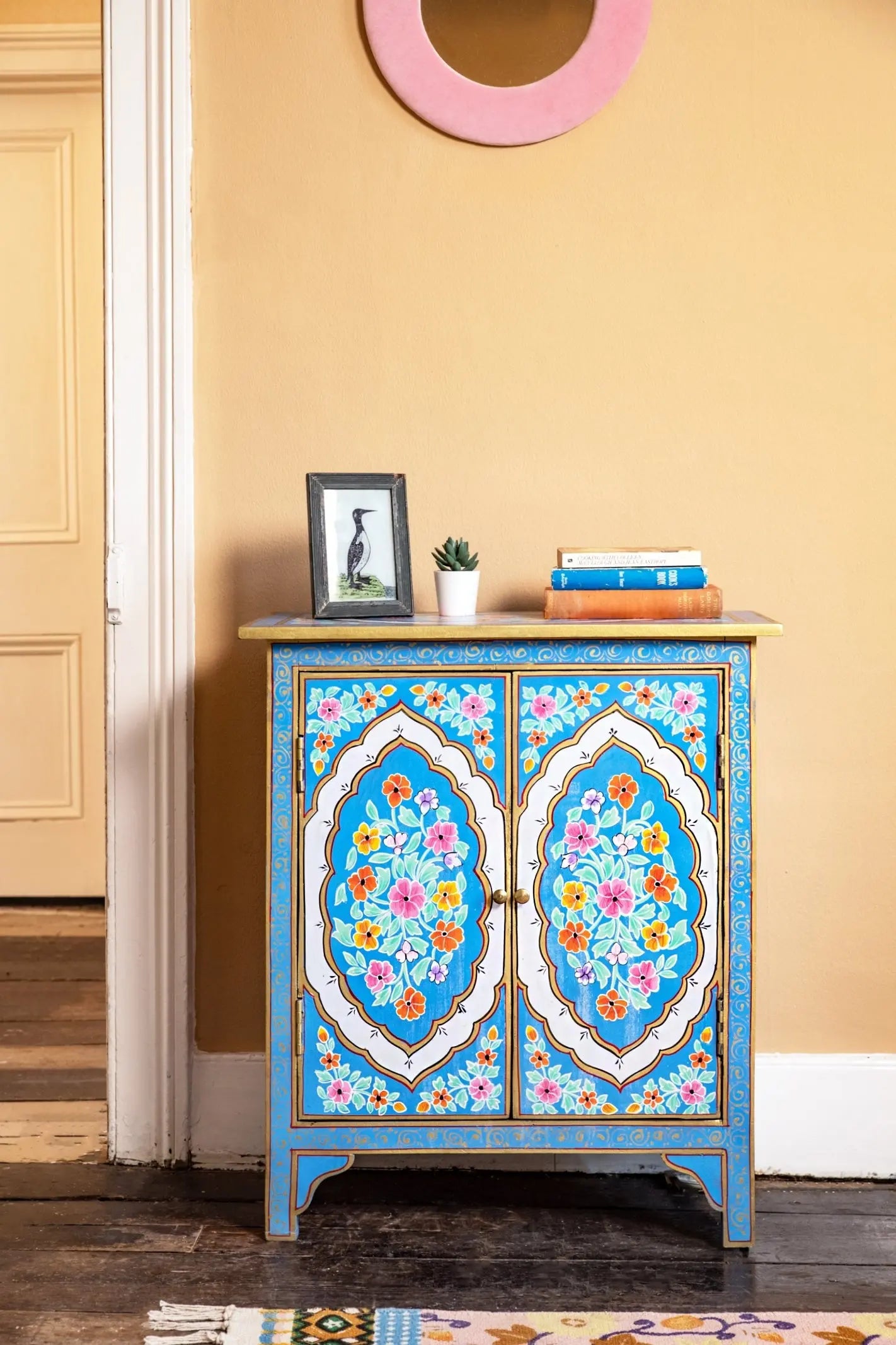 Indian Wooden Handmade Hand Painted Bedside Cabinet / SideBoard Table, Home Decor Table,Bedroom Table, Side Table By J.L.HOME DECOR Cabinet  Artisanal Furniture jlhomedecor2021.myshopify.com