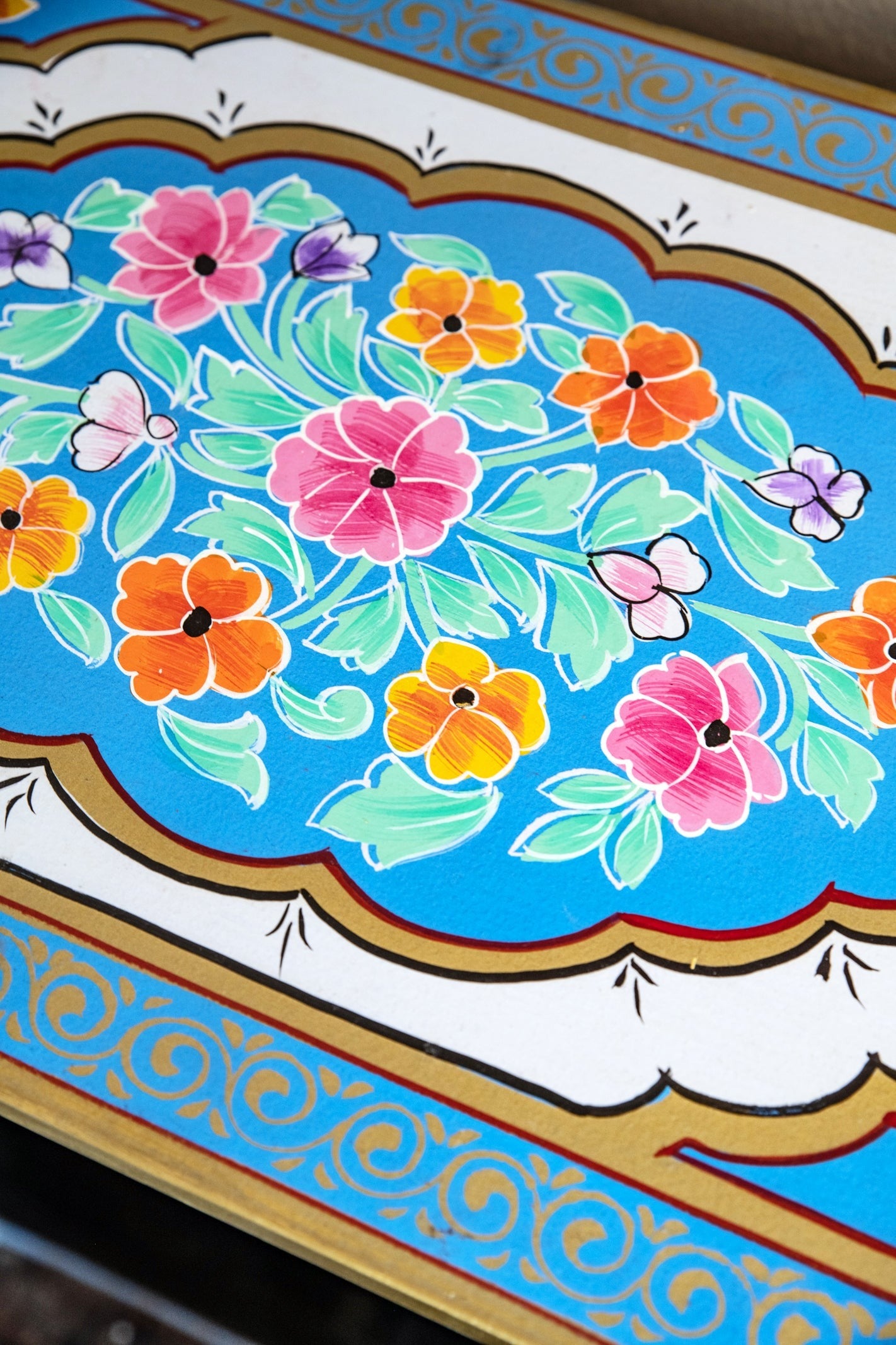 Indian Wooden Handmade Hand Painted Bedside Cabinet / SideBoard Table, Home Decor Table,Bedroom Table, Side Table By J.L.HOME DECOR - J.L.HOME DECOR