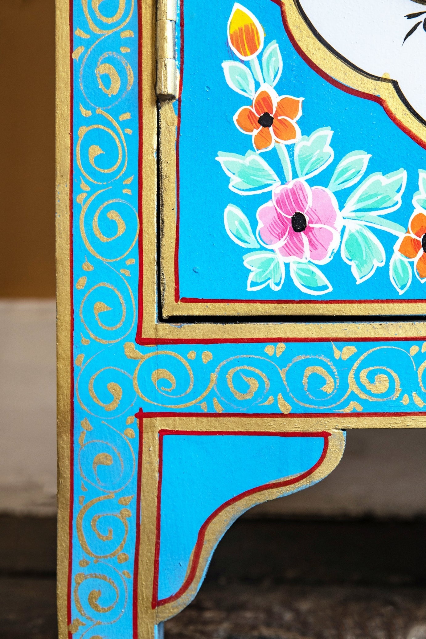 Indian Wooden Handmade Hand Painted Bedside Cabinet / SideBoard Table, Home Decor Table,Bedroom Table, Side Table By J.L.HOME DECOR - J.L.HOME DECOR