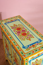 Blue Vases Cream Hand Painted Cupboard