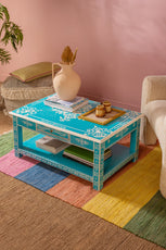 Blue & White Hand Painted Coffee Table